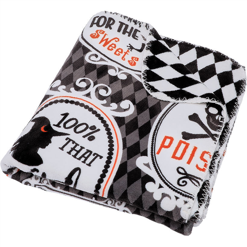 Haunted Walls Reversible Heavyweight Cozy Polyester Flannel Throw Blanket