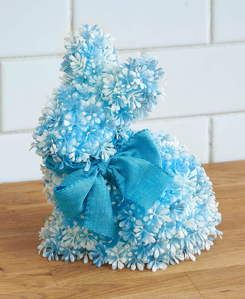 Easter Bunny Flower Figure - Blue Pink Or Purple