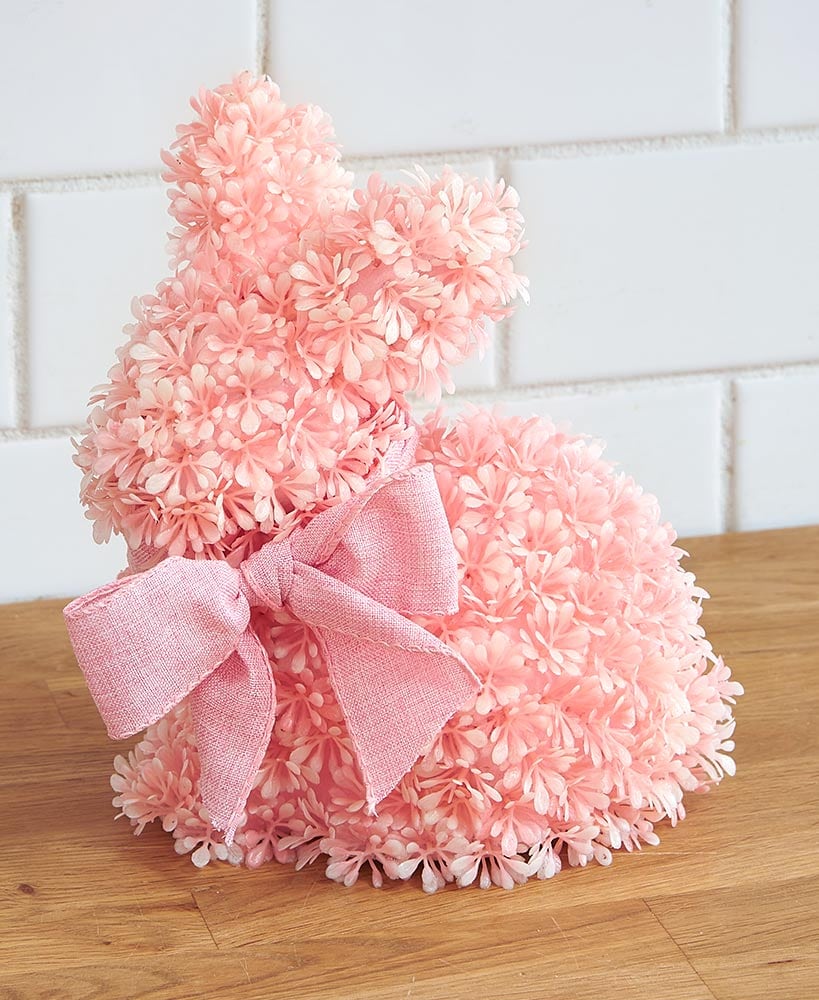 Easter Bunny Flower Figure - Blue Pink Or Purple