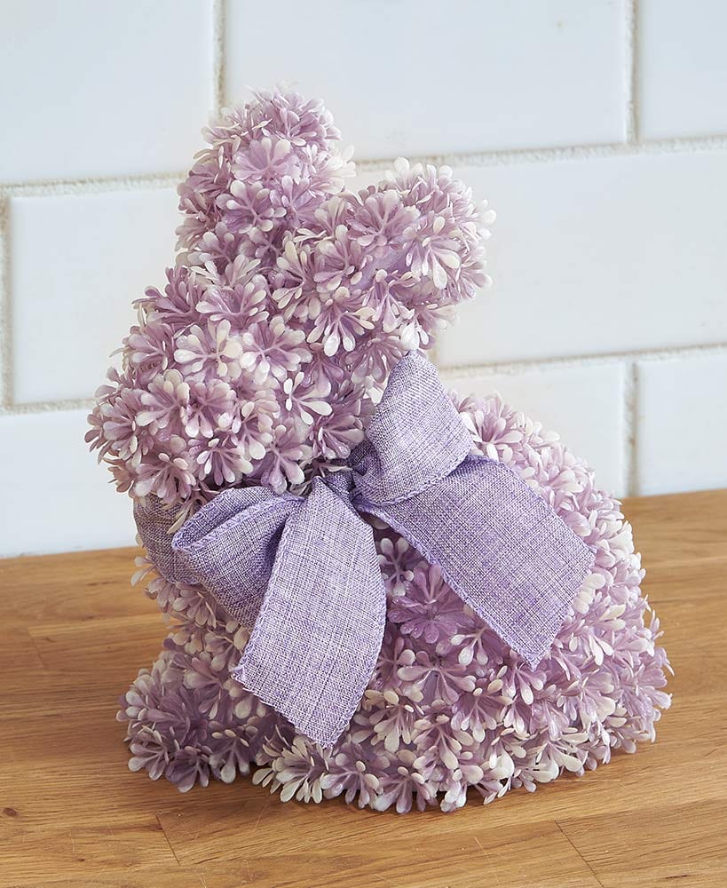 Easter Bunny Flower Figure - Blue Pink Or Purple
