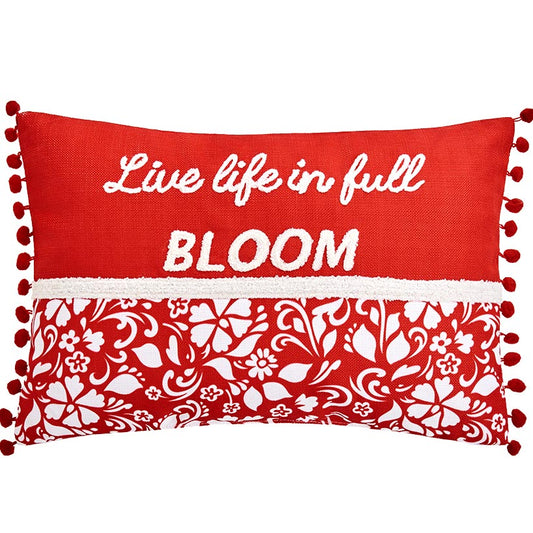 Sunflower Embroidered Decorative Pillow