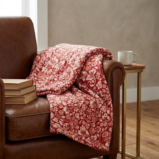 Jacobean Sunflower 50\" x 60\" Fleece Plush Throw