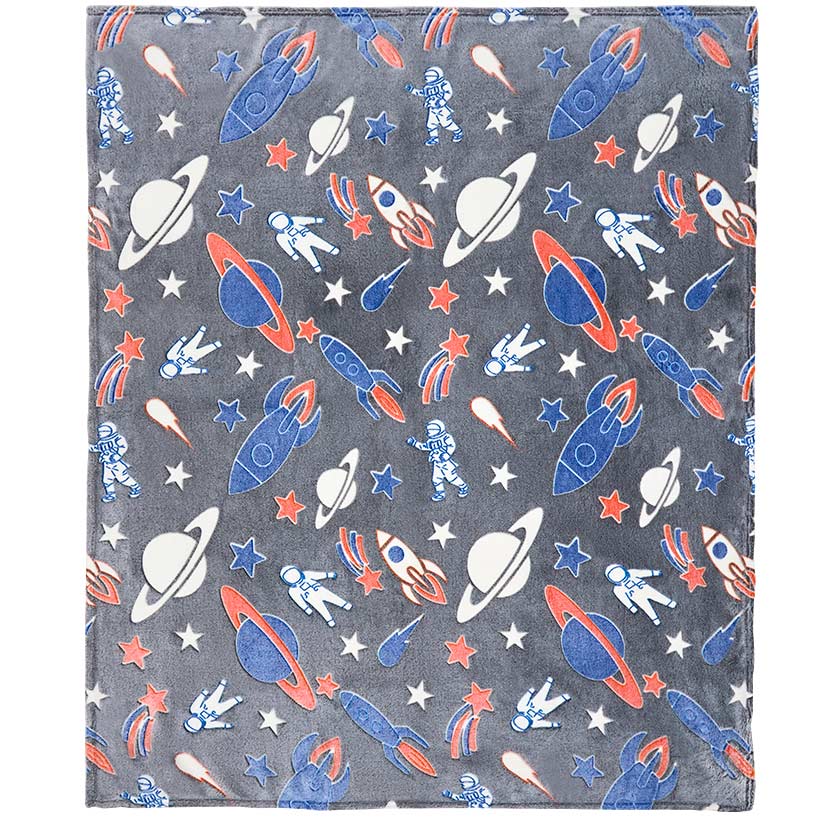 Glow-in-the Dark Blanket for Kids 50\" x 60\"