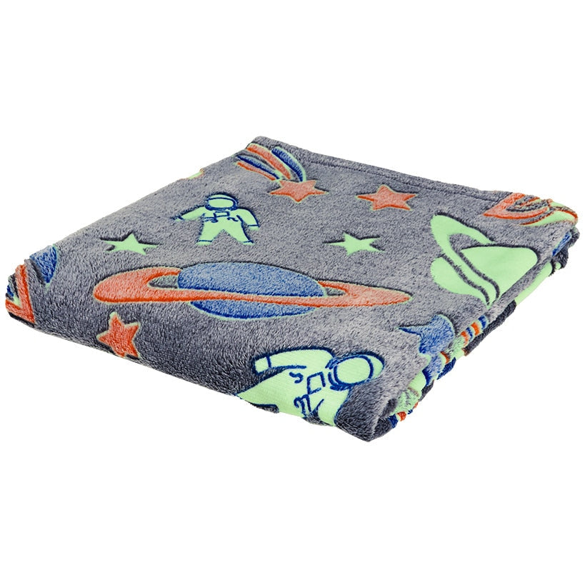 Glow-in-the Dark Blanket for Kids 50\" x 60\"