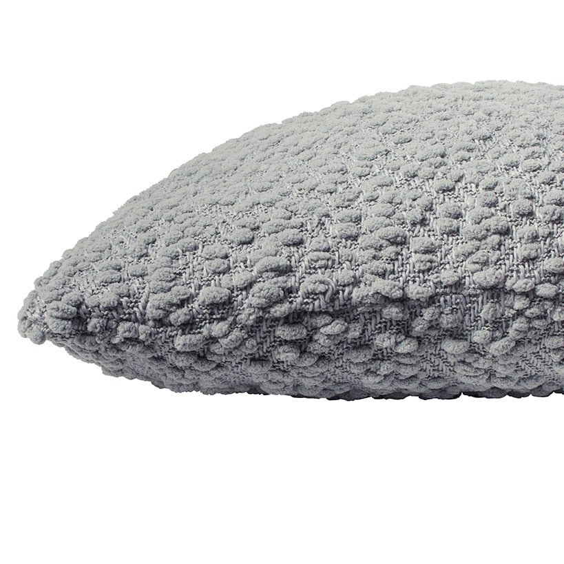 Snow Flocked Chenille Throw or Accent Pillow Light Gray