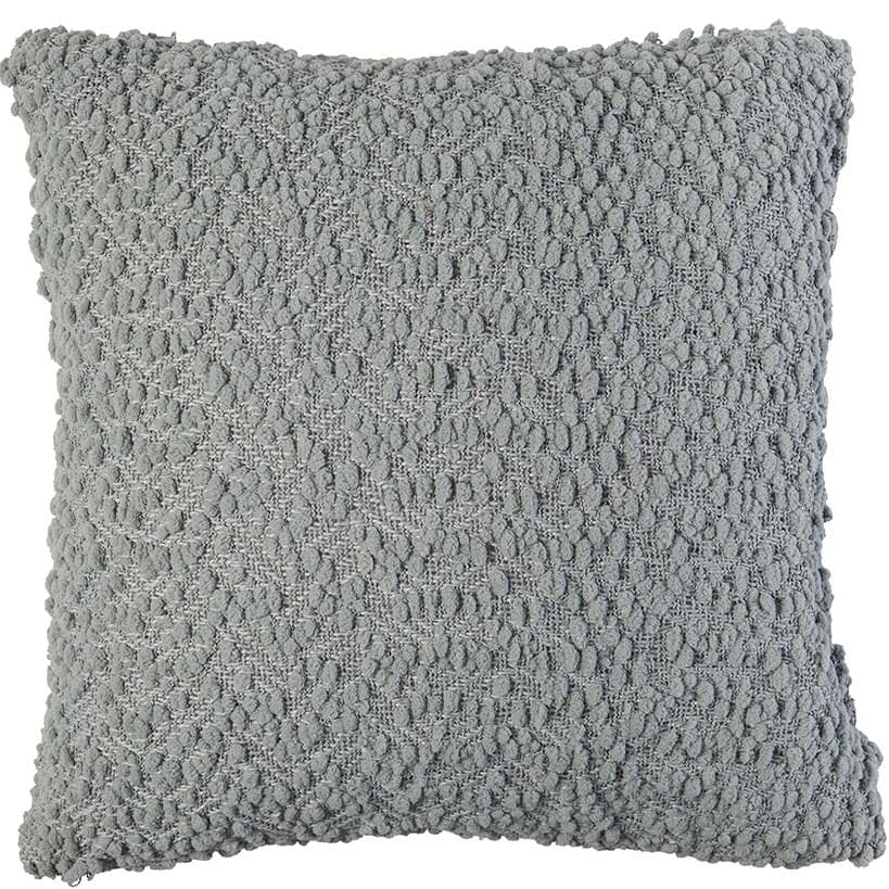 Snow Flocked Chenille Throw or Accent Pillow Light Gray