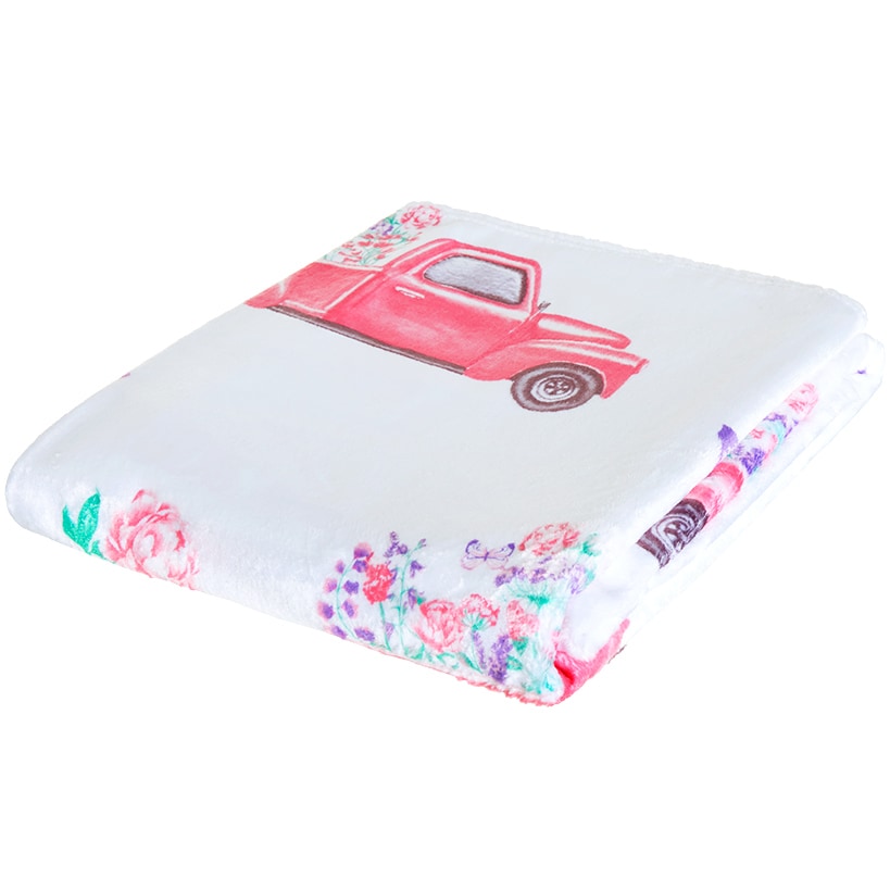 Spring Truck Fleece Plush Throw