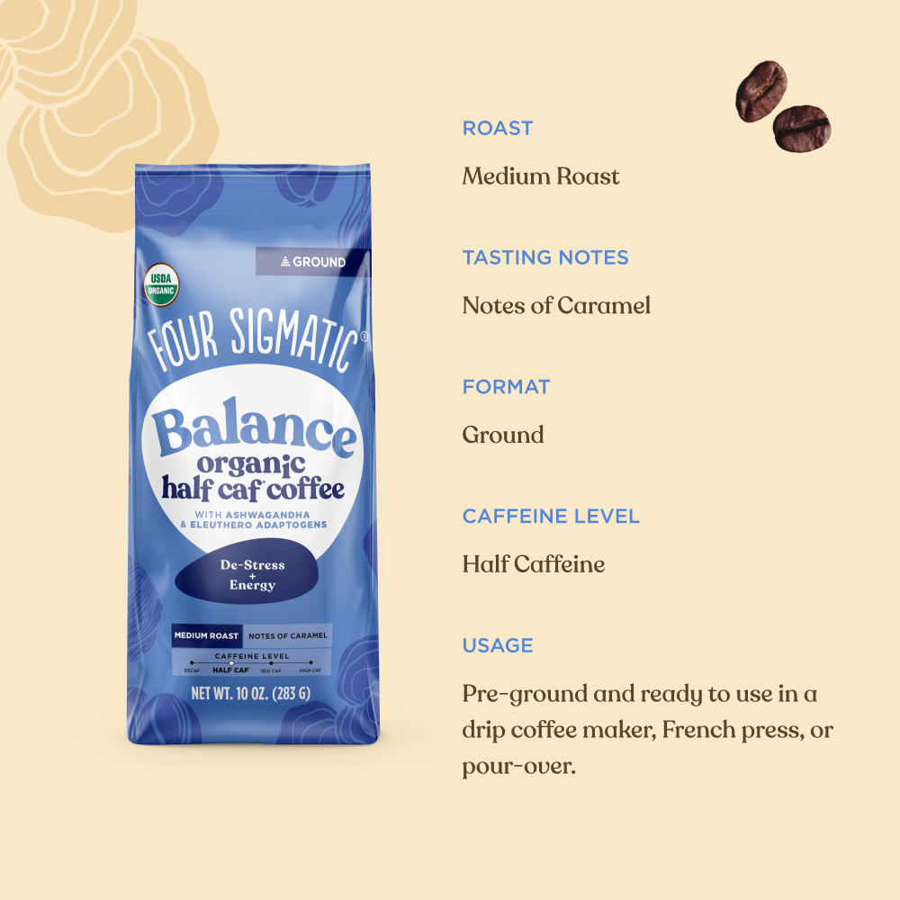 Balance Half Caf Ground Coffee - Medium