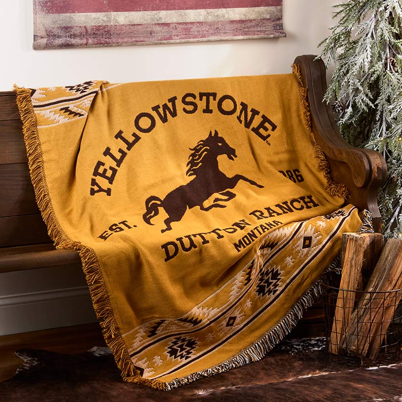 Yellowstone Woven Jacquard Throw 46\" x 60\"