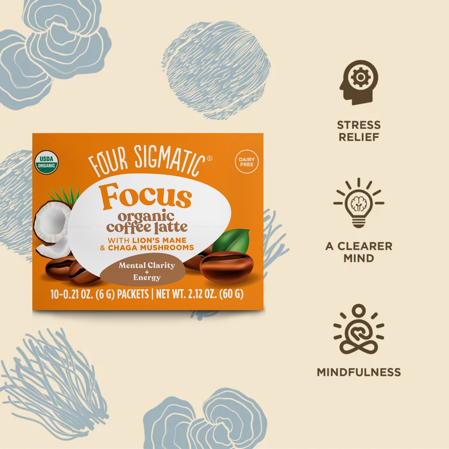 Focus Instant Coffee Latte Packets